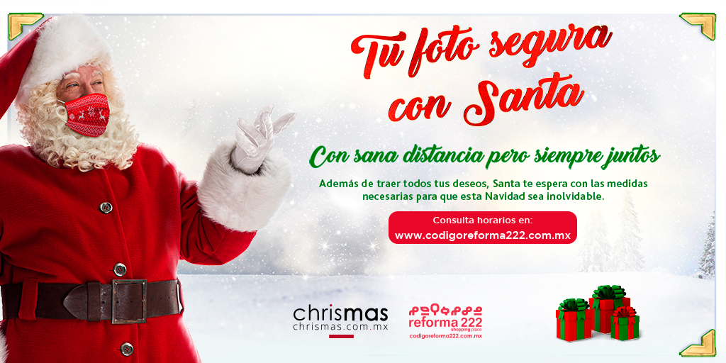 reforma222ofic1's tweet photo. ¡Ya pronto llegará #SantaClaus a #Reforma222!
Ven a partir de este jueves 11 de noviembre y tomate la foto en nuestro set de #Navidad .
#fotoconsanta https://t.co/xRFDXcVYLx