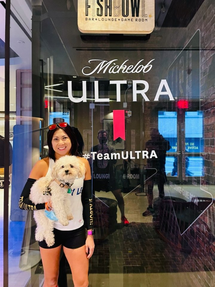 shorty_le6's tweet photo. @MichelobULTRA @RunSuicidePace @N8I @runSue19 @garrrobert P.S. #ULTRAPup finally got to meet so many of his friends in person and even did the shakeout run with @WahooRunning and coach @WAHOO_CT! 😊 https://t.co/GpnOkFT78h