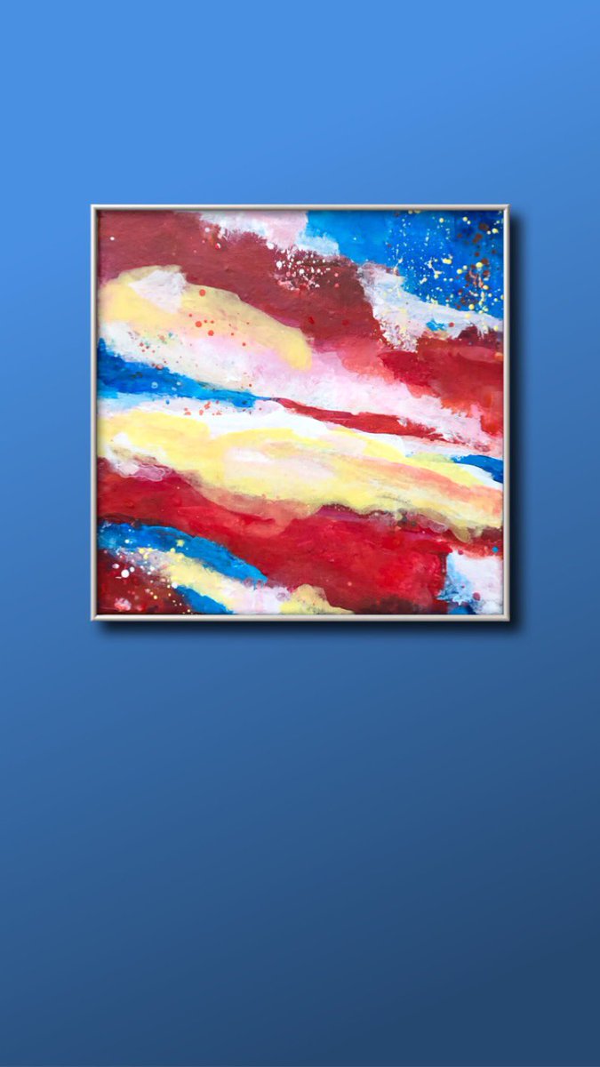 KateMLArtwork's tweet photo. ‘Colorburst skies’ mixed media mini on canvas. #abstractexpressionism #abstractpainting #abstractartist #fallskies https://t.co/L2NnZ01zrZ