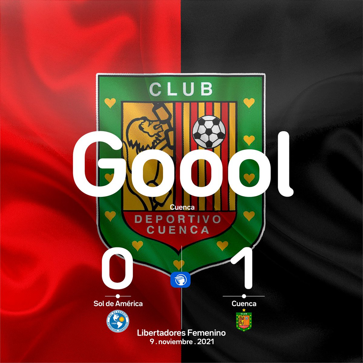 elmercurioec's tweet photo. ¡Goool! Para #DCuenca a los 21 minutos del partido ante #SolAmerica por la #LibertadoresFemenino.
#SolAmerica 0 - 1 #DCuenca https://t.co/Fn3JUW8HKZ