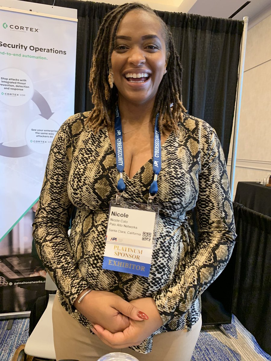 MsChristy_TX's tweet photo. Thank you to @PaloAltoNtwks for coming to the @APIGlobal #APICybersecurity Conference! #2021APICybersecurityChair https://t.co/1l46GG0lfm