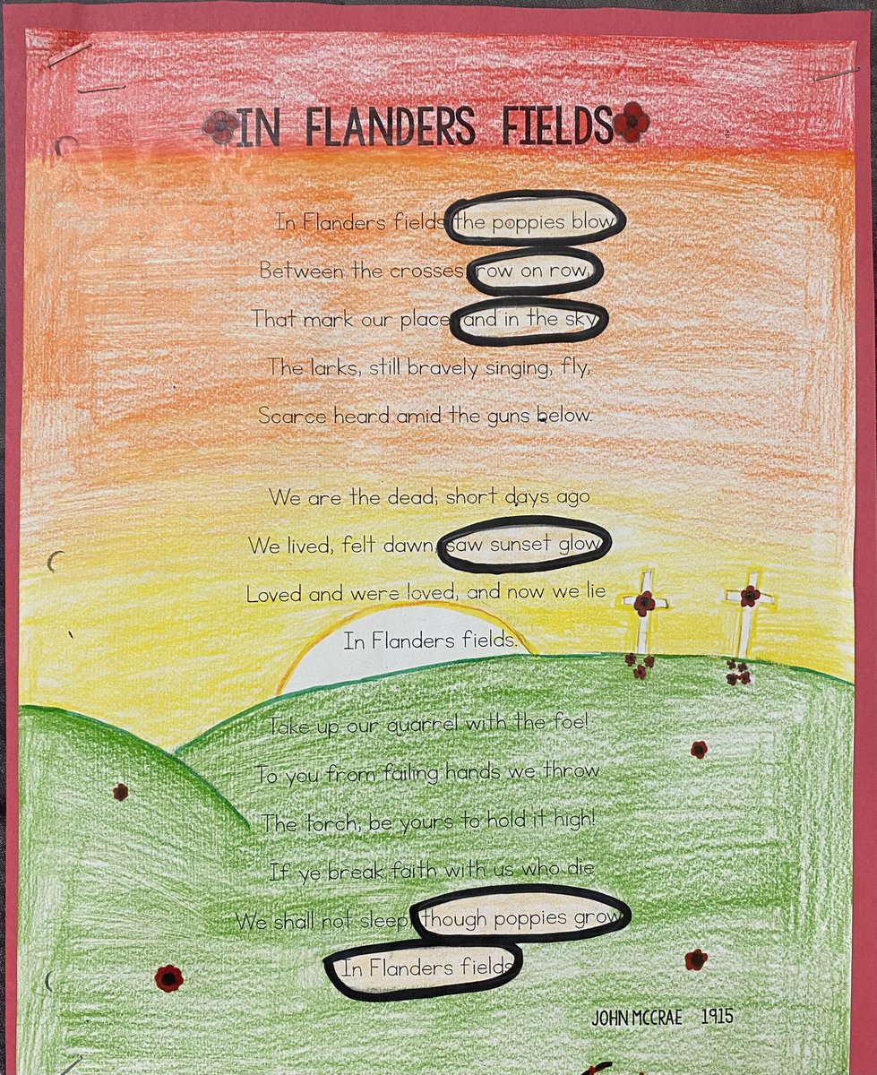 Attempted to do some Remembrance Day blackout poetry with my 5/6’s! <a href="/NorthBendale/">North Bendale</a> <a href="/LC3_TDSB/">TDSB LC3</a> <a href="/dzervas_tdsb/">dzervas</a> #LestWeForget