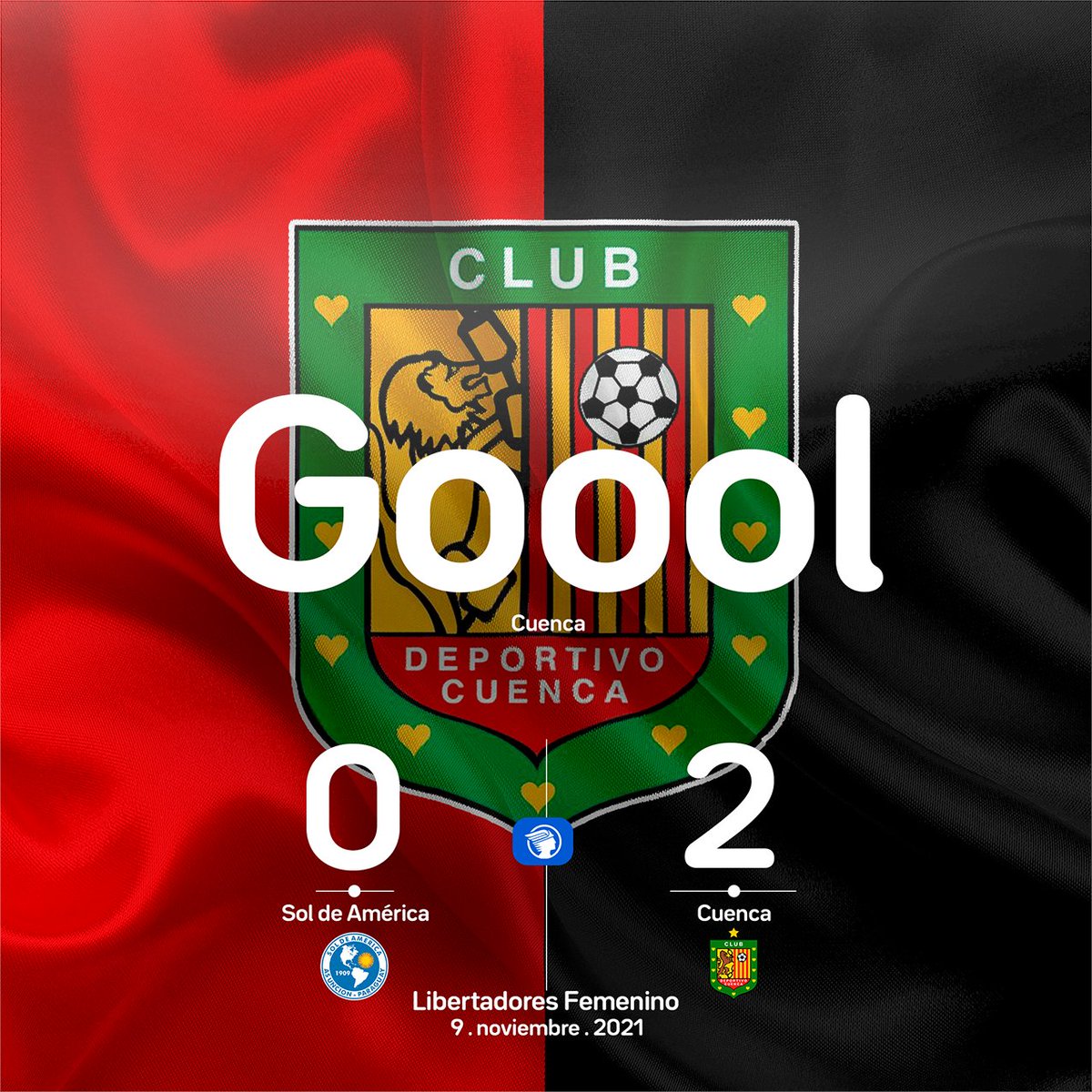 elmercurioec's tweet photo. ¡Goool! Para #DCuenca a los 32 minutos del partido ante #SolAmerica por la #LibertadoresFemenino.
#SolAmerica 0 - 2 #DCuenca https://t.co/ABFvUo0u85