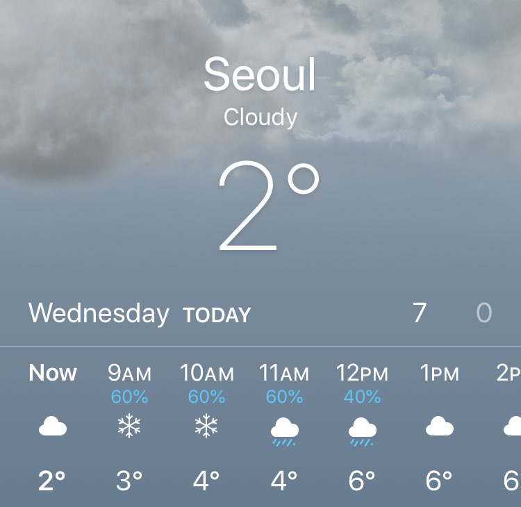 xunsolo's tweet photo. first snow has fallen in seoul today. sehun, see you soon, my love 🌨❄️ https://t.co/ZK1ozBShtp