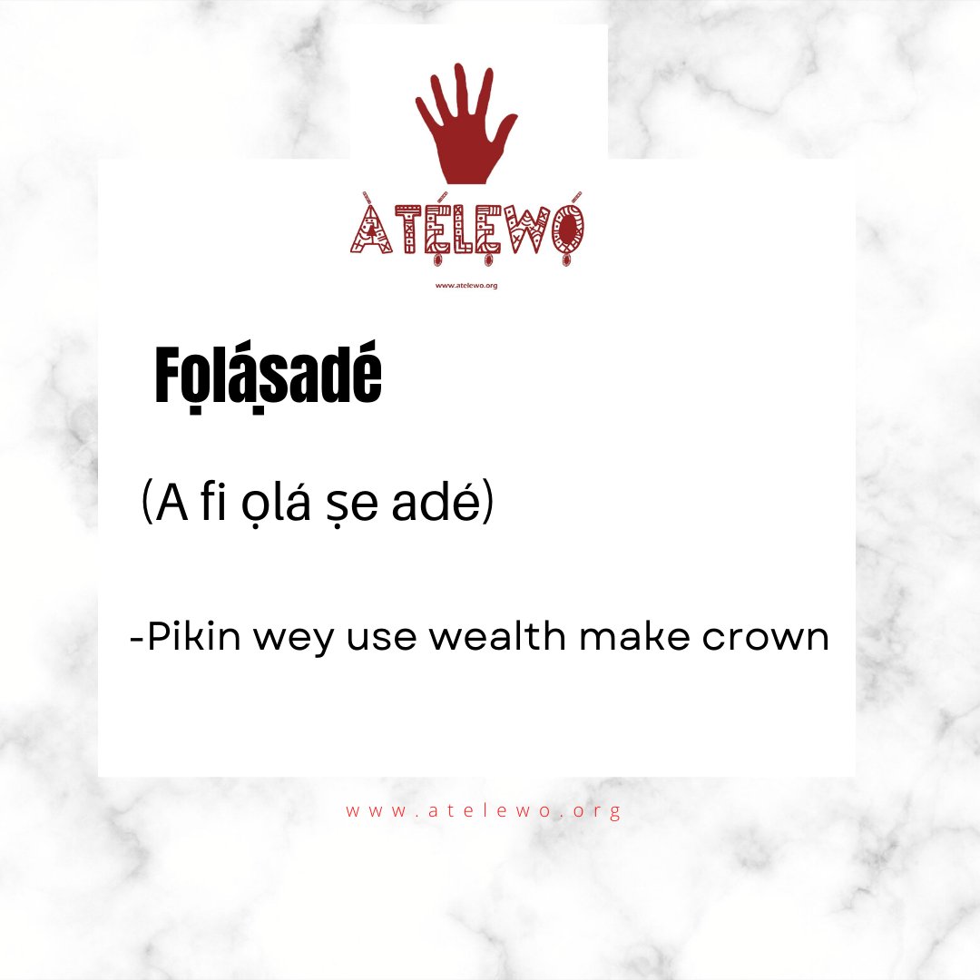 egbeatelewo's tweet photo. #Folasade #Sade #YorubaNames #OrukoYoruba #Oruko #Names #Atelewo #Yoruba https://t.co/HLCyhpwg6A