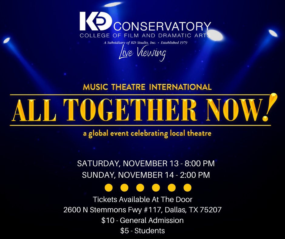 kdconservatory's tweet photo. Join us, LIVE! Viewings at 8pm this Saturday evening and 2pm this Sunday afternoon! https://t.co/DusGuKfFw8