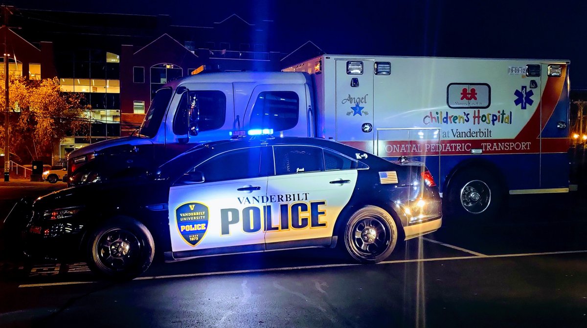 VUSafety's tweet photo. Tonight VUPD supports the patients, families, and health care workers at Monroe Carell Jr. Children’s Hospital at Vanderbilt. On behalf of Vanderbilt, we want you to know that we shine our Night Lights bright for you, @vumcchildren. Learn more here: https://t.co/GKahebxgEd https://t.co/ECDjdGhk5h