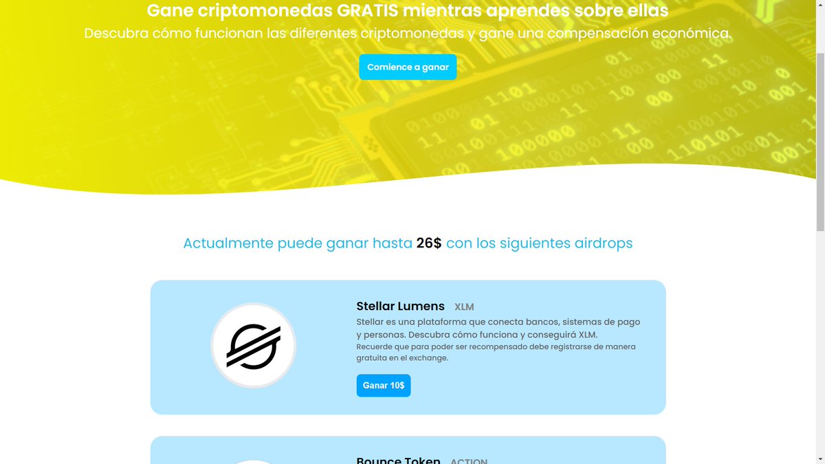 richterdata's tweet photo. Sabías que puedes ganar criptomonedas gratis gracias a los #airdrops? En https://t.co/D3Bbl5urrp puedes ganar hasta 26$ gracias a $XLM $ACTION $FET $AMP $GRT https://t.co/I2aFMLtyix