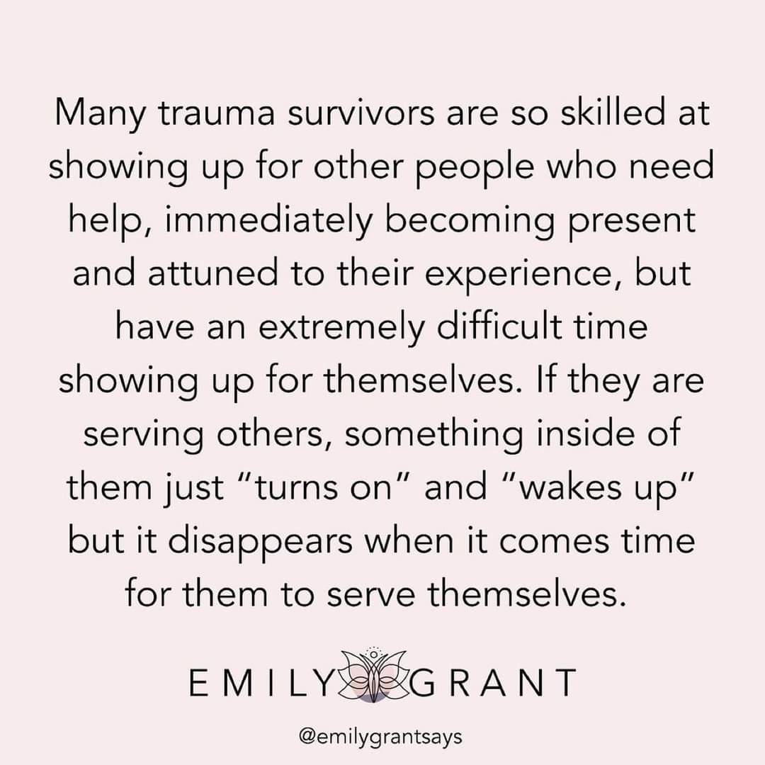 oneworldmama's tweet photo. LIFECHANGING QUOTE.
credit@emilygrantsays

What if you finally start showing up for yourself? ❤
#cptsd #showupforyourself https://t.co/BU9yhB1gO7