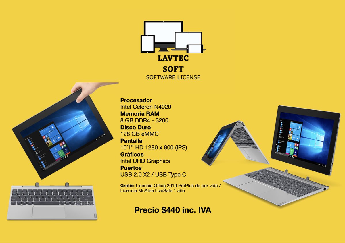 El poder de una PC y la portabilidad de una tablet. Equipo Lenovo. Precio BLACK.

Información ℹ️ wa.link/zsb9xf