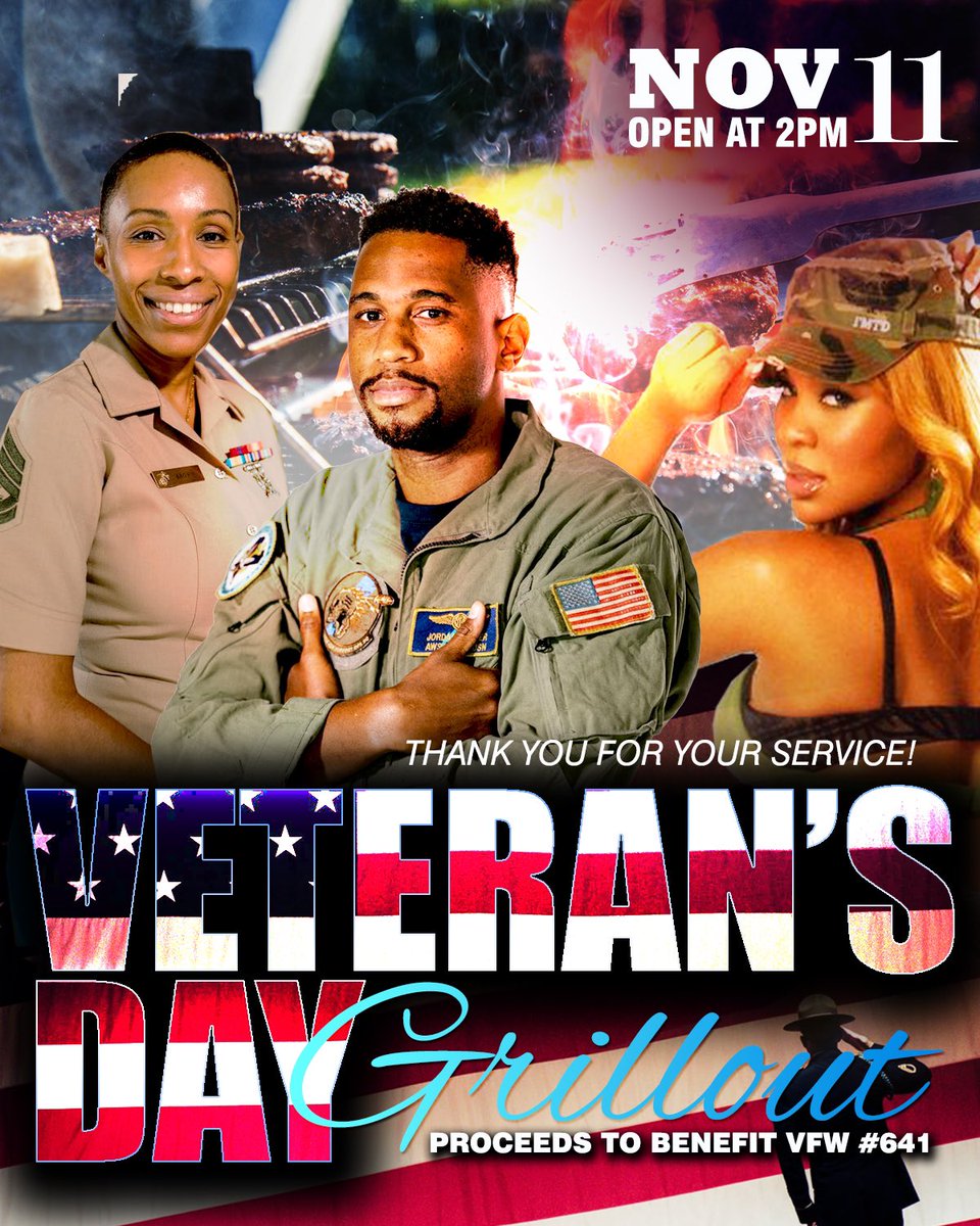 301bargrill's tweet photo. 🇺🇸🇺🇸Showing love for our Veterans we will be cooking out to raise funds for our local VFW Post 641 on Thurs Nov 11. We will be firing up the grill to have some chicken, ribs and all the good fixings for you. Happy Hour starts at 2PM ‼️ Stay safe and God bless 🇺🇸🇺🇸 https://t.co/3sdV8h5qeF