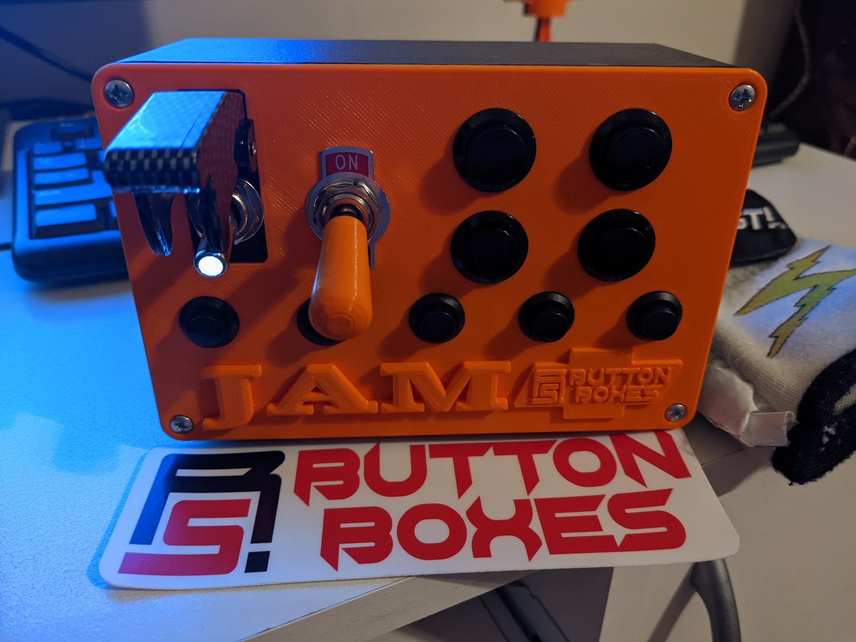 Let's Go Racing 🏁 Thanks so much <a href="/boxes_rs/">RS Button Boxes</a> for this awesome JAM box! Getting her all hooked up now <a href="/iRacing/">iRacing</a>