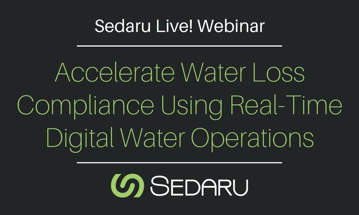 SedaruLive's tweet photo. Water scarcity is a critical issue for water utilities today as they battle drought and climate volatility. Discover how Sedaru Loss can help you minimize water loss in the distribution system: https://t.co/iO5BJCgjz6 https://t.co/DL9WMQWTOw