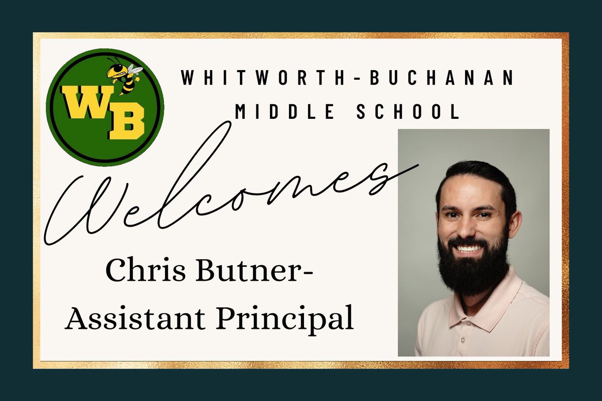 sneeda_PHMS's tweet image. We are excited to announce that Mr. Chris Butner will be stepping into the role of WBMS assistant principal in January. He currently serves as our instructional coach and will continue to work hard for the students, staff, and community of Whitworth-Buchanan!