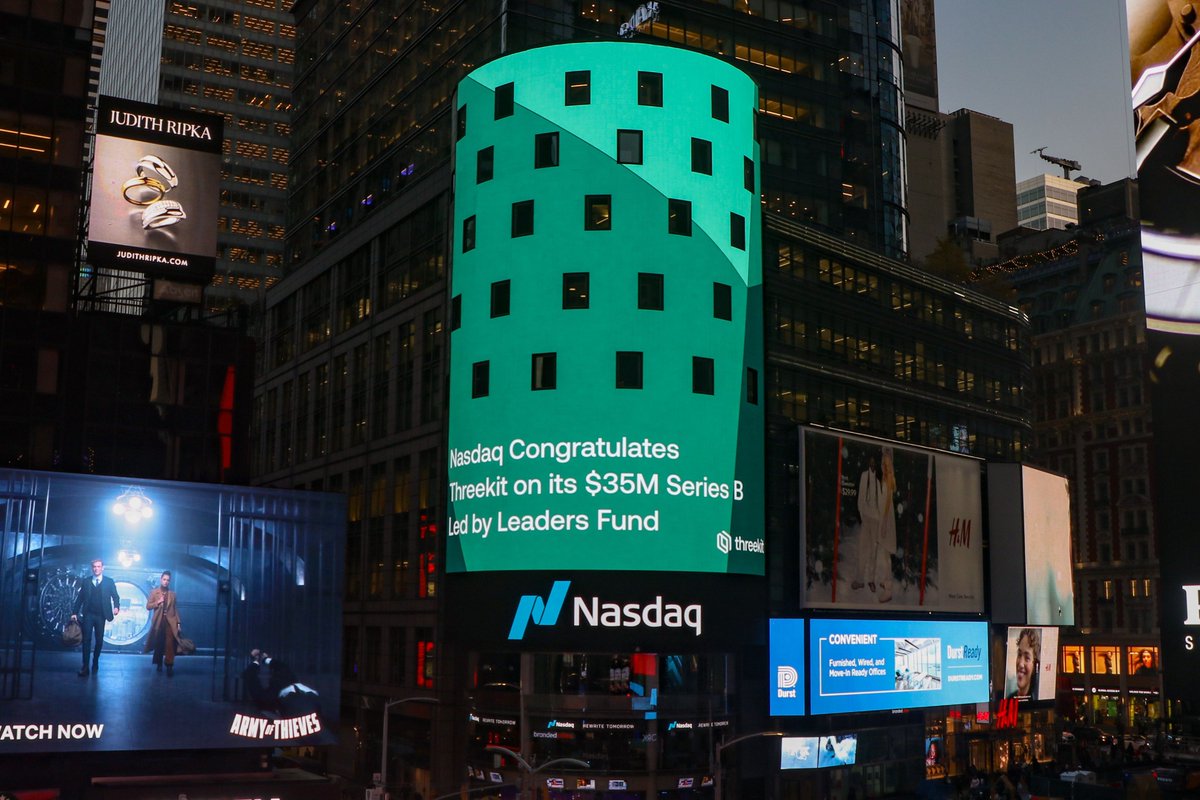 Great to see the <a href="/threekit/">Threekit Visual Commerce (3D & Augmented Reality)</a> Series B announcement on the <a href="/Nasdaq/">Nasdaq</a> screen!

Congrats to the team!