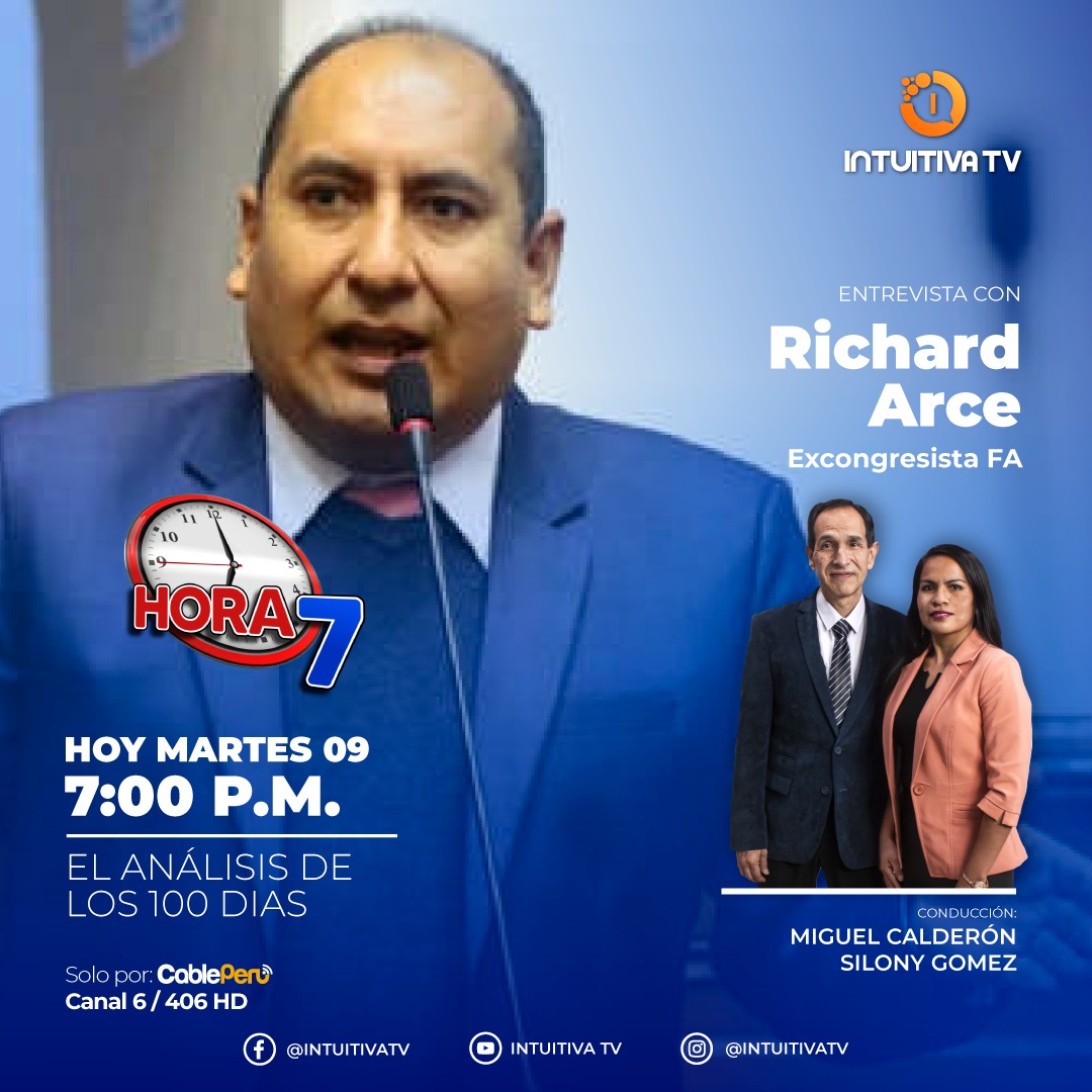 RichardArcePeru's tweet photo. Ya estamos en el portal noticioso #Hora7 por #IntuitivaTv.
Puede vernos por este enlace:
https://t.co/UiINN9gsEV https://t.co/HKpzHSDoL1
