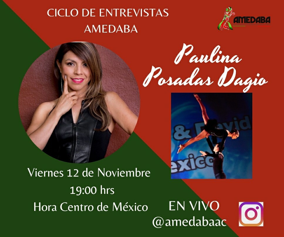 amedaba_ac's tweet photo. Acompañanos a conocer a #paulinaposadas
Cinco veces campeona nacional de #Salsa 
Sus sueños, sus retos, sus experiencias 
Su pasión, su historia 
Conduce @alexhtorres https://t.co/pCkHIVXFL7