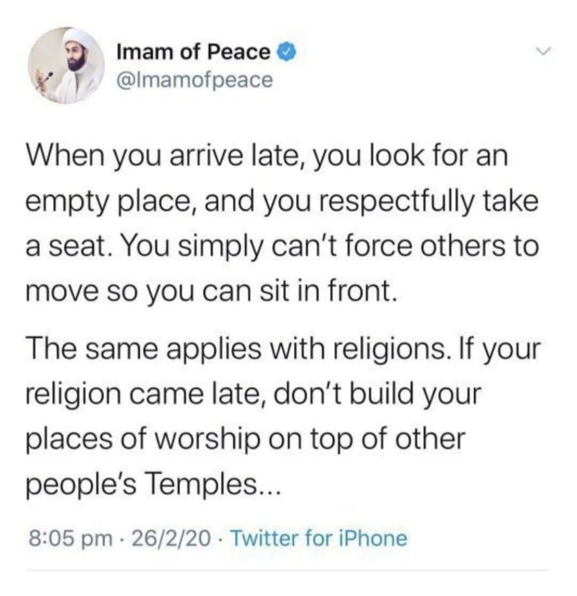 IndusLens's tweet photo. I wish just half of the community was this sensible @Imamofpeace https://t.co/lrN3sUlZI8