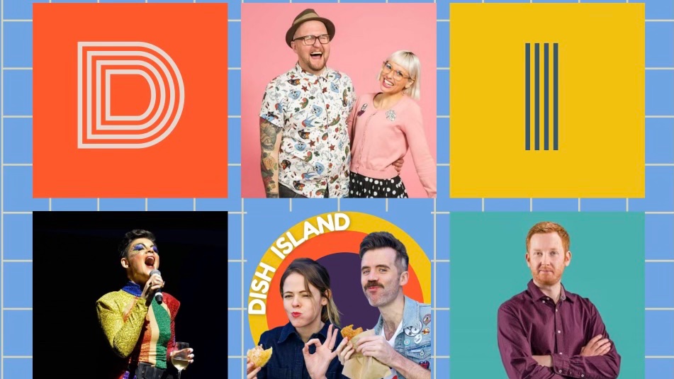 TeganMH's tweet photo. Lot's of new faces on Dish Island in the past few weeks! 
– @EmRusciano discusses the dangers of Ice Magic
– Luke McGregor wages war against "stupid" salad rolls
– @jimmyjameseaton + @MaddyTyers reveal the stinky truth about Lego Masters
Listen here: https://t.co/0MNkOfcfux https://t.co/Ho7yz9vrGU