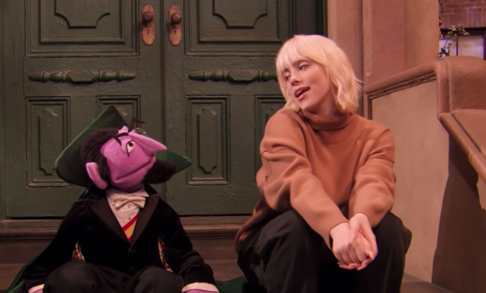 mashable's tweet photo. Billie Eilish singing with The Count on @sesamestreet is delightful https://t.co/QFkM2q4xrz https://t.co/b50MpVlgXR