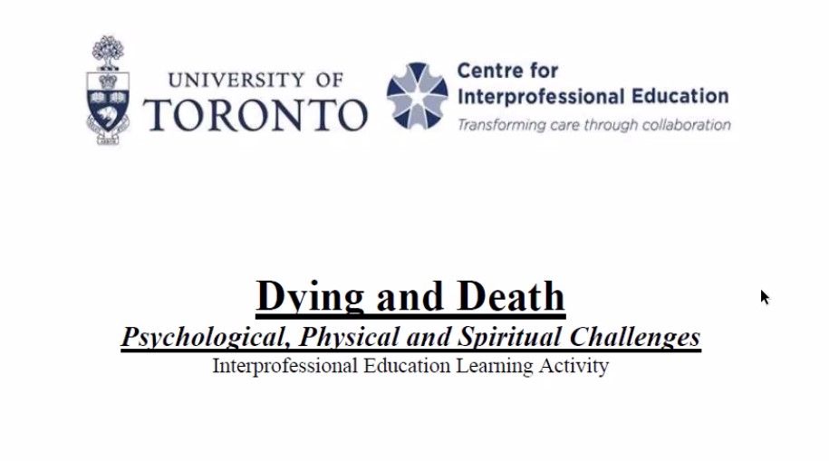RNJessicaLam's tweet photo. A pleasure co-facilitating the breakout activity on dying and death today @IPEUofT https://t.co/FkYvKZeexC
