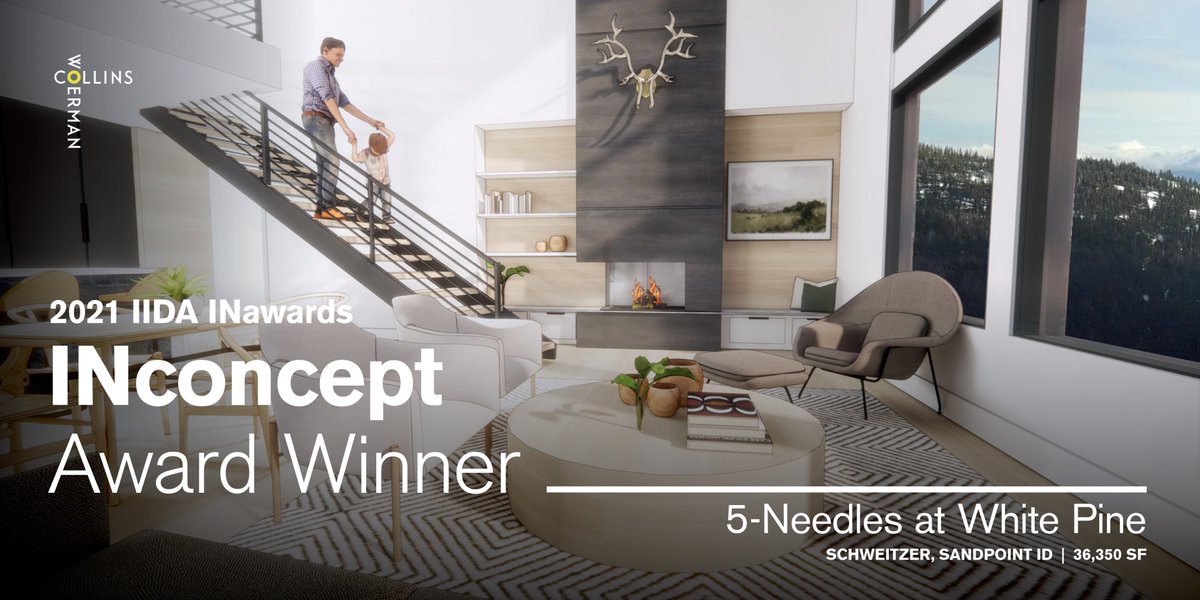 We are honored and excited to share that our 5-Needles at White Pine project was chosen as this year’s @IIDA_NPC INawards INconcept Winner! Congratulations to the entire White Pine team for creating a space that was recognized by the judges as comfy and inviting!