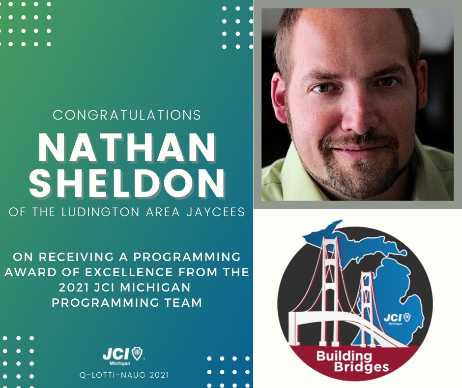 Congratulations are in order for these 3 Michigan Jaycees as they received a Presidential Medallion from JCI Michigan President Adam Bonarek at this past weekends Q-Lotti-Naug in Grand Rapids. #JCI # Michigan #Medallion #BuildingBridges