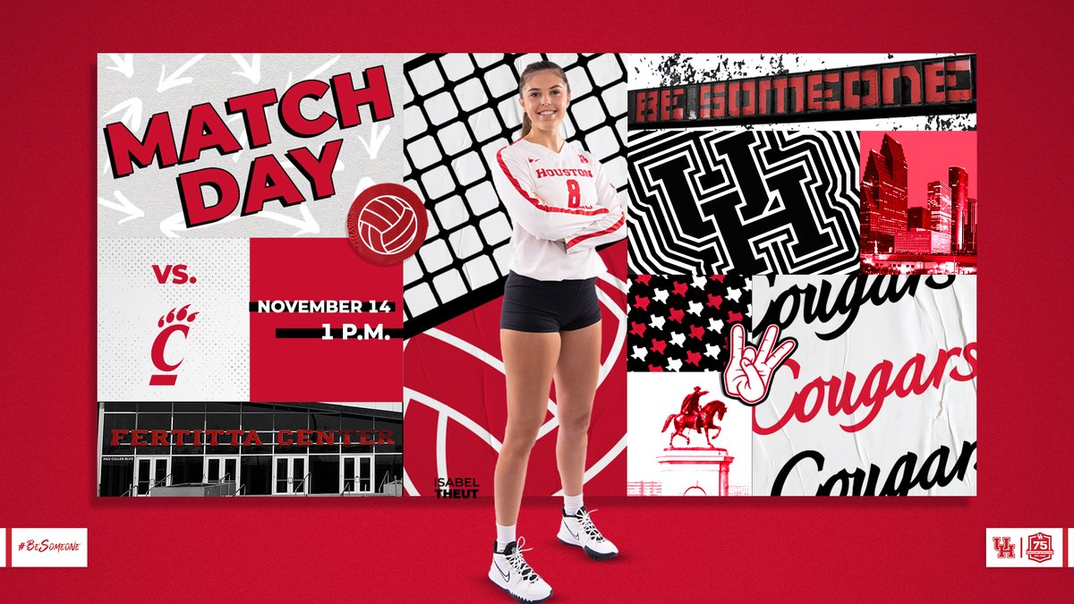 UHCougarVB's tweet photo. It's ๐ฆ๐๐ก๐๐ข๐ฅ ๐๐๐ฌ in Houston as we take on the Bearcats! ๐พ
โฐ 1 p.m. CST
๐ Houston, Texas
๐ Cincinnati
๐ป https://t.co/Lj71SQuAnl
๐ https://t.co/Mnp1q1Pkpf
#PointHouston x #GoCoogs x #BeSomeone https://t.co/5uUYU1vSMN