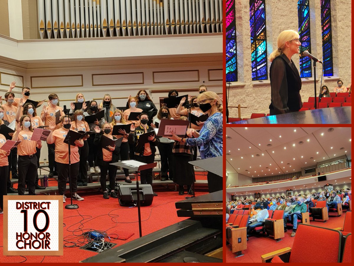 otterchoirs's tweet photo. Saturday November 10th, Gayle Walker, Head of Choral Activities at Otterbein University, worked with students of OMEA District X as the clinician for the High School Honor Choir.  The students spent the day rehearsing and performed for the public, friends, and family! https://t.co/8fhIO6AII5