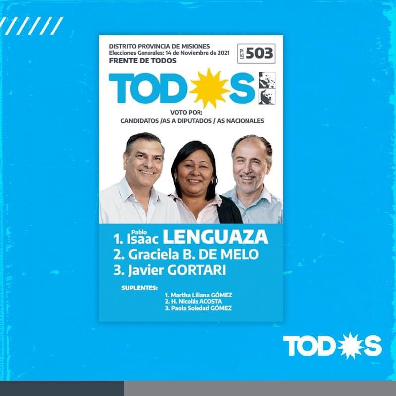 HAY FRENTE DE TODOS EN MISIONES! #Lista503 #FrenteDeTodos #Gortari2021 #Lenguaza2021 #Graciela2021 #LaVidaQueQueremos