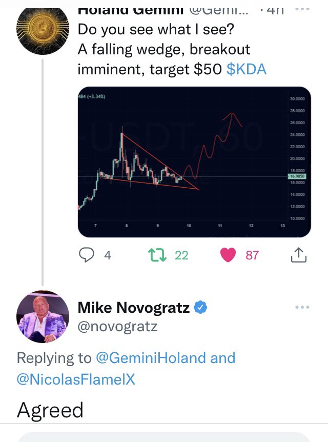 NicolasFlamelX's tweet image. Ignore $KDA at your own peril

P.S. it’s not to late to sell your $ADA $XRP $AVAX for $KDA