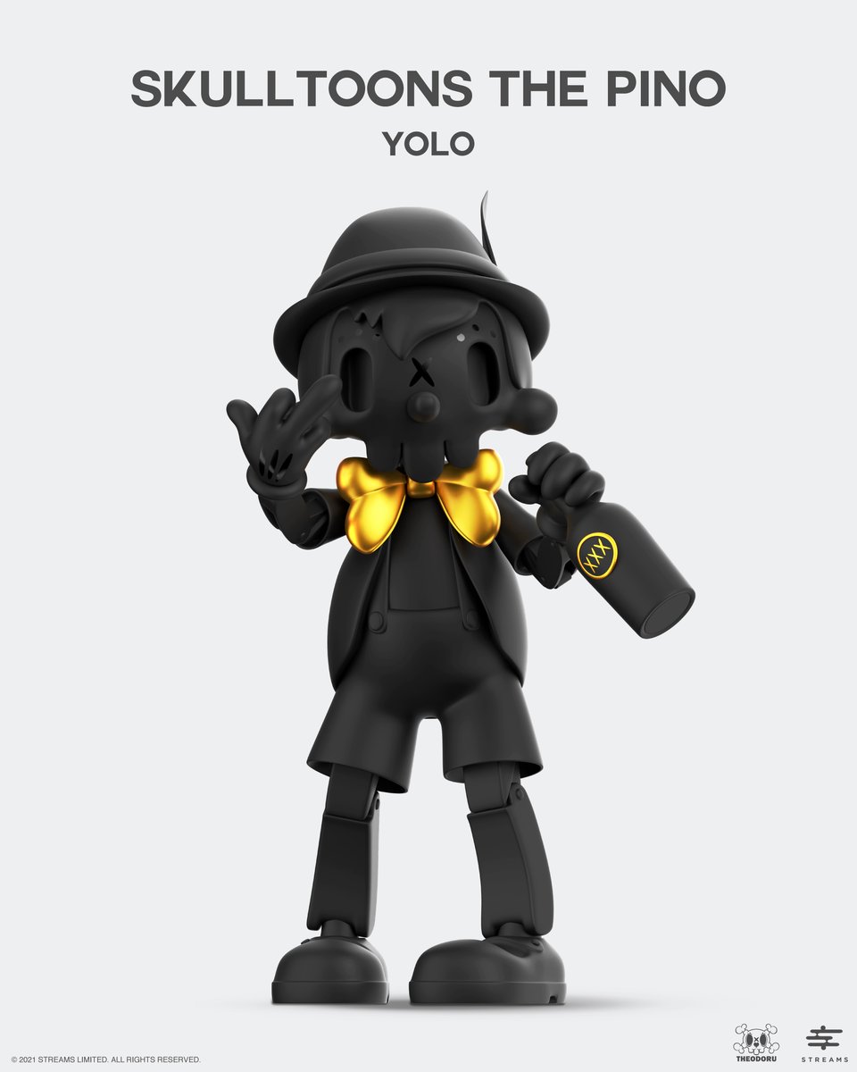 streamsart's tweet photo. Theodoru氏SKULLTOONS THE PINO 新シリーズが登場！YOLO - 人生は一度きり 今自分のために生きる、人生を楽しんで~
アーティスト #Theodoru デザイン
STREAMSプロデュース
世界限定399体 シリアル番号証明書付き
材質:ビニール/ PVC / ABS
高さ:約35cm
出荷予定日:2021第4四半期
#streamsart #arttoys https://t.co/L40hv9Ze0I