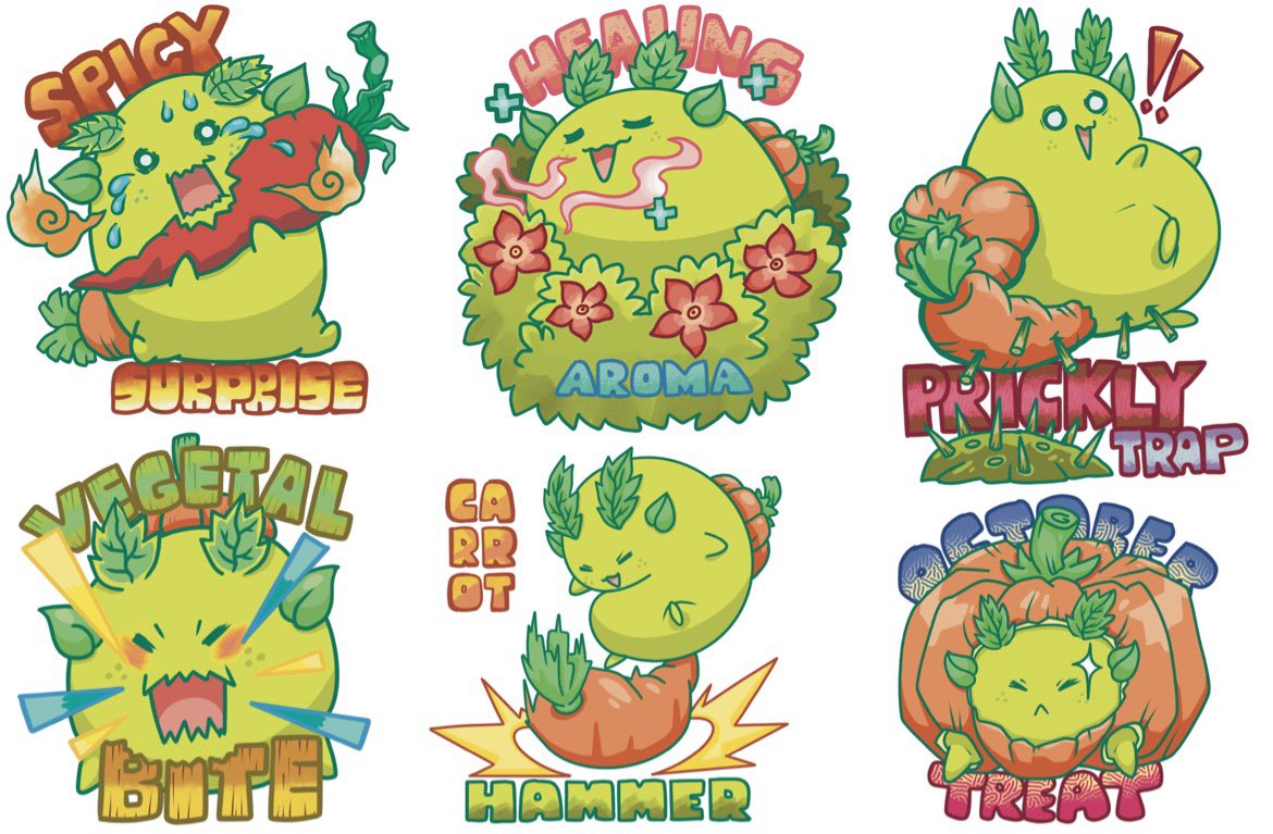 TheKawaiiLab_'s tweet photo. Plant Axie Fan Art Stickers coming soon?!? 👀 featuring my kawaii Axie #4913901 💚 #Axie #AxieInfinity #axieart https://t.co/hGBEylLRQW