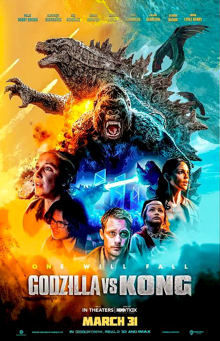 そういえば週末に #ゴジラvsコング を見たのでした ポスター通りに本編もビカビカにカラフルな極彩色映画でした😆 79点 