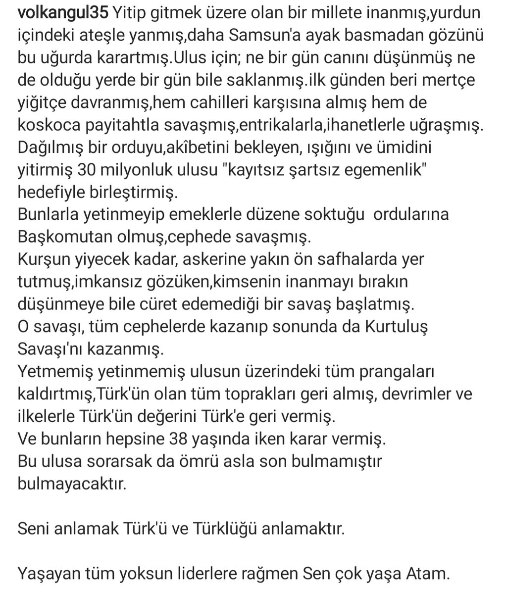 Ruhun şâd olsun Atam...