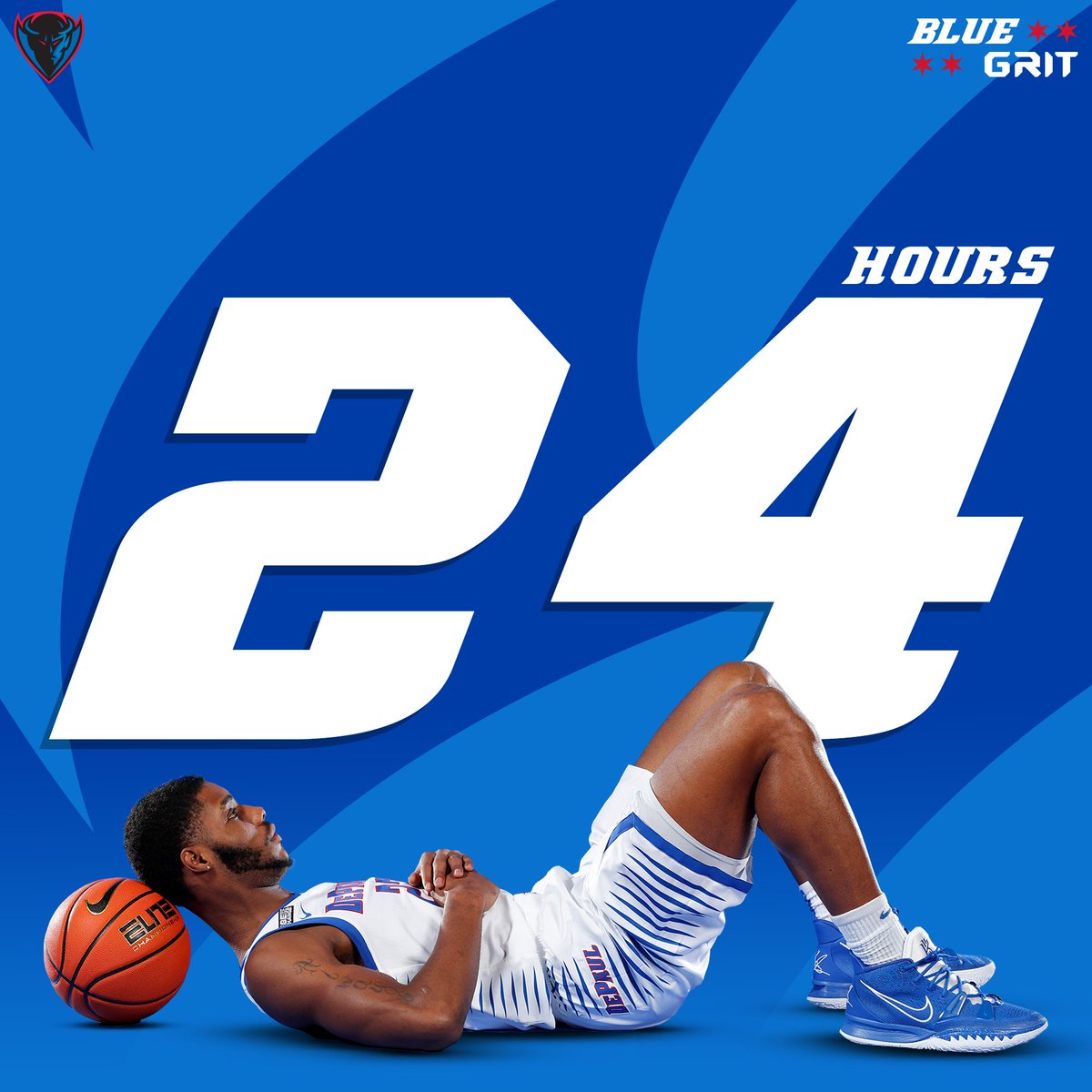 2️⃣4️⃣ HOURS

🆚 Coppin State
📰 bit.ly/3EVIVPA
⌚ 8 p.m.
📍 <a href="/WintrustArena/">Wintrust Arena</a> 
📺 FS1

#BlueGrit🔵👿