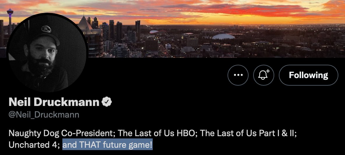 KAMI on X: Neil Druckmann is teasing a new game in his Twitter bio. 👀   / X