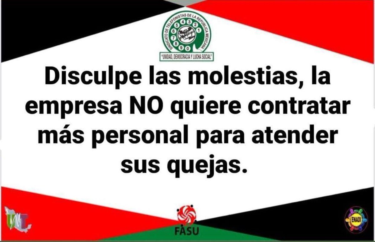 Covaltaly's tweet photo. @IFT_MX por una reforma justa de telecomunicaciones, basta de beneficiar a la competencia… @lopezobrador_  @LuisaAlcalde … #FuerzaSTRM #EnDefensaDelCCT #FortalezaSindicalSTRM #telefonistas #OrgullosamenteTelefonista #STRM https://t.co/NVQHtjvoEE
