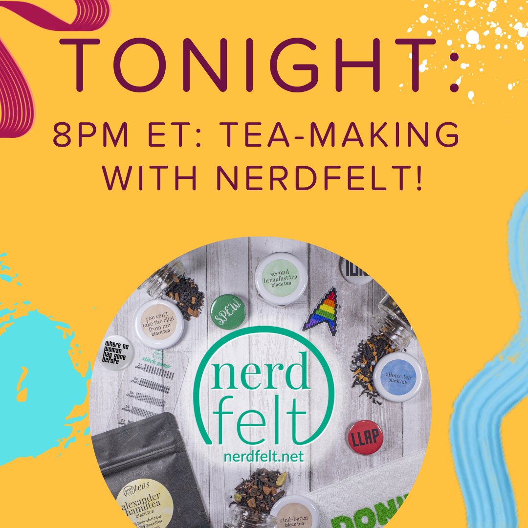 nerdfelt's tweet photo. Join me right now with @fandomforward while we talk tea and being a creator with chronic pain, all while I make a new tea blend! #SmallCreatorsFest
https://t.co/UzXNsncaeH https://t.co/EpMOtfdW4l
