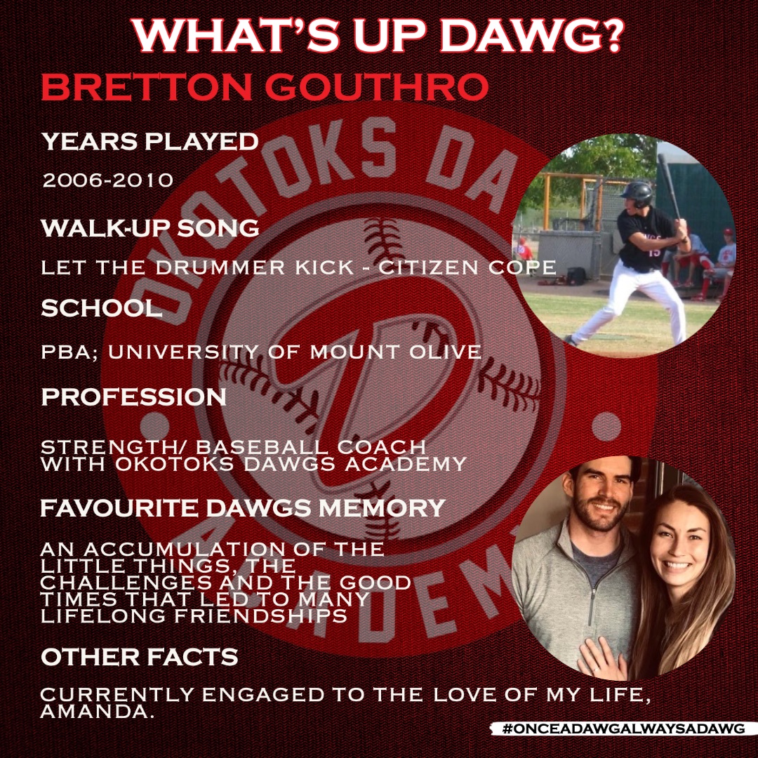 DawgsAcademy's tweet photo. Check out the latest instalment of our “What’s Up Dawg?” featuring Bretton Gouthro. 

#dawgsbaseball #onceadawgalwaysadawg #whatsupdawg https://t.co/iAwghExyM8