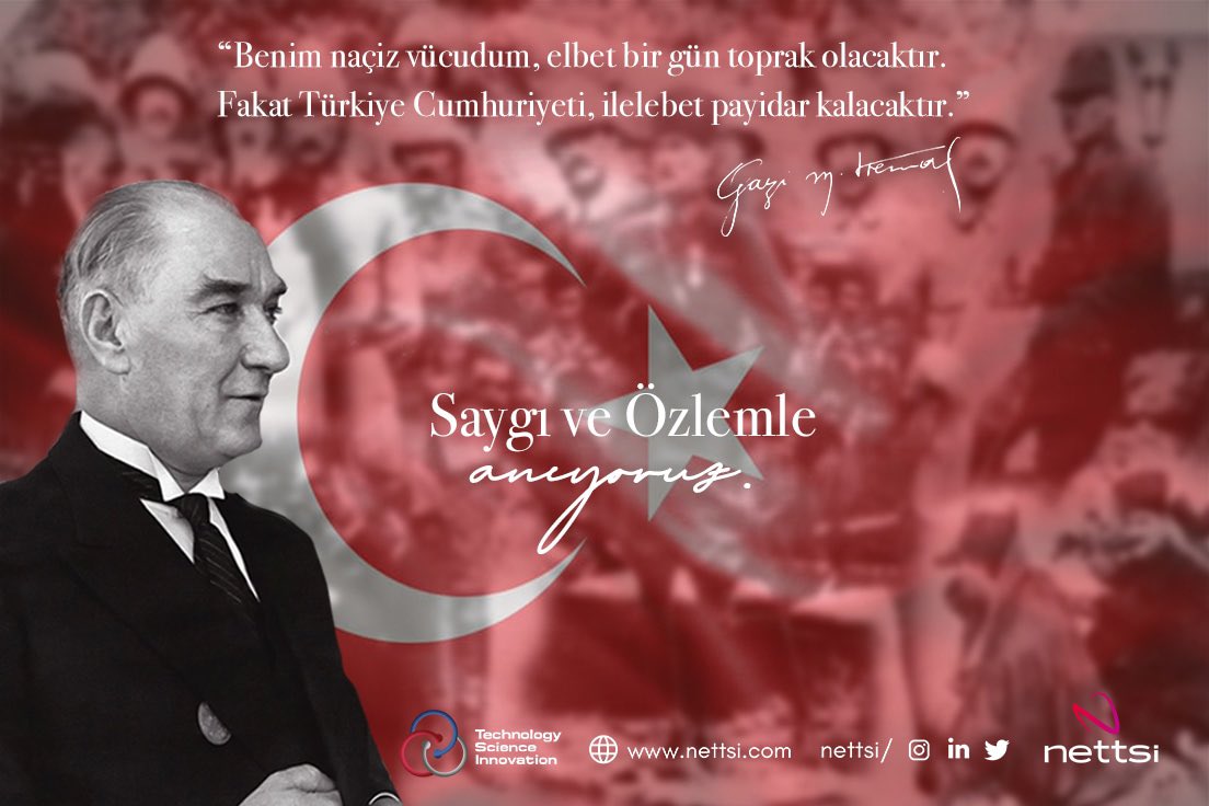 Cumhuriyetimizin kurucusu Ulu Önder Mustafa Kemal Atatürk’ü ölümünün 83. yılında sonsuz saygı, sevgi ve özlemle anıyoruz.
