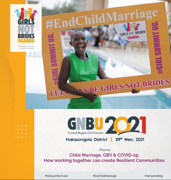 We are on the count down to the @GNBU19 Central Region #GirlSummitUg
It's happening on 29th November in Nakasongola District as we celebrate the #16DaysofActivism 
Let's #orangetheworld together because it's #16days 
Team #EndChildMarriage 
Team #LetGirlsBeGirls
@GirlsNotBrides