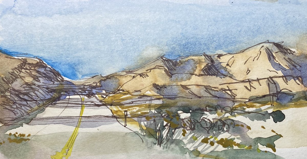 sumacm's tweet image. Sketches from last month’s trip to New Mexico and Colorado. Love those vast landscapes. #UrbanSketchers #southwest