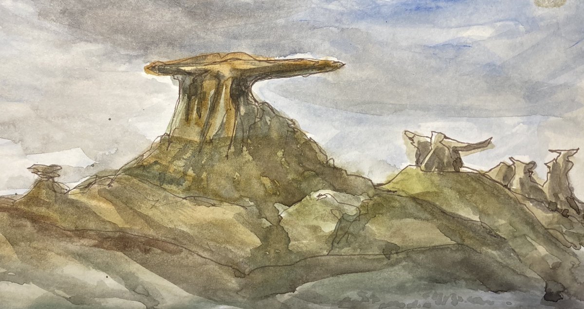 sumacm's tweet image. Sketches from last month’s trip to New Mexico and Colorado. Love those vast landscapes. #UrbanSketchers #southwest