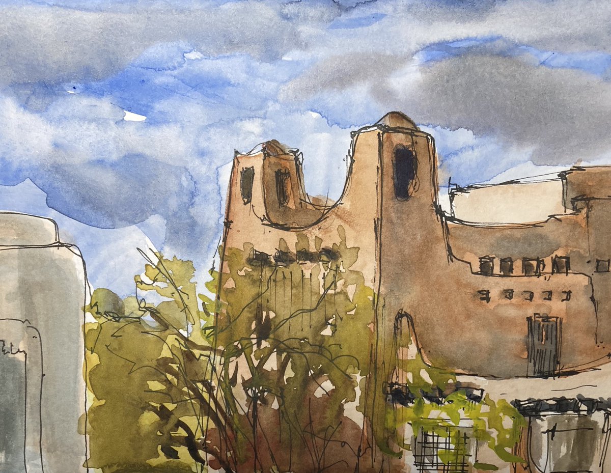 sumacm's tweet image. Sketches from last month’s trip to New Mexico and Colorado. Love those vast landscapes. #UrbanSketchers #southwest