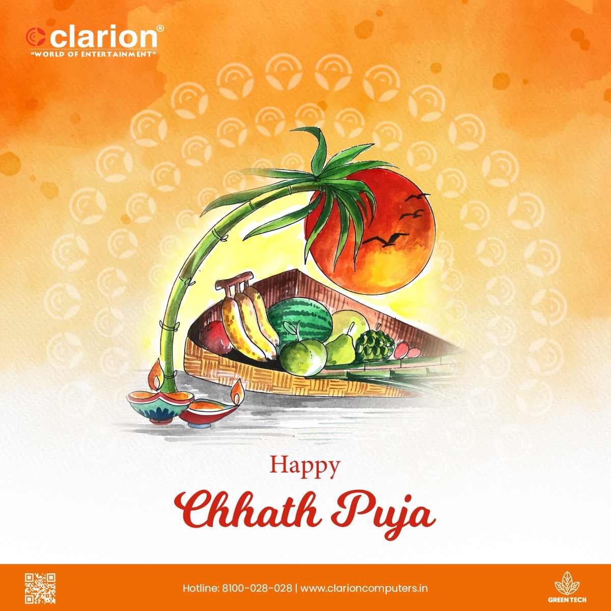 ClarionComputer's tweet photo. Happy Chhath Puja to everyone 🙏

#clarion #ChhathPuja2021 #ChhathPuja #festive https://t.co/1JdY0bZgFk