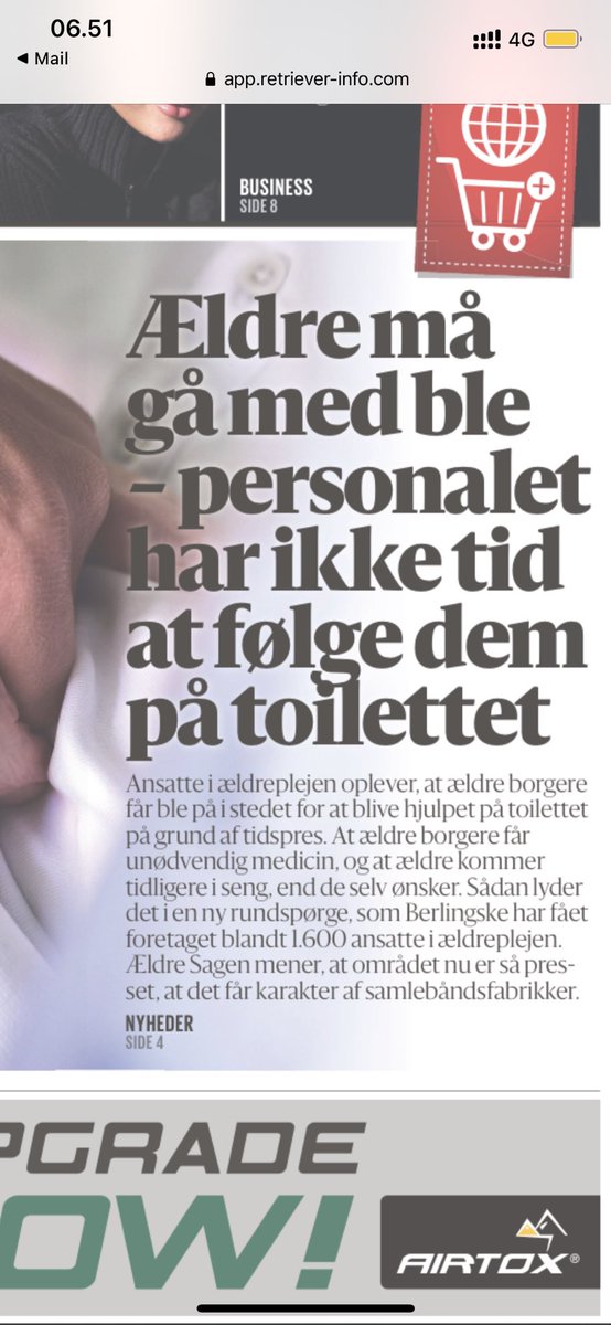 Enhver politiker bør spørges: 
1) Hvordan ville du selv synes om denne behandling?
2) Synes du, vi som samfund kan være dette bekendt? 
3) Hvad vil DU gøre for at sikre #værdigældreplejeNU? 
<a href="/aeldresagen/">Ældre Sagen</a> #dkpol #sundpol