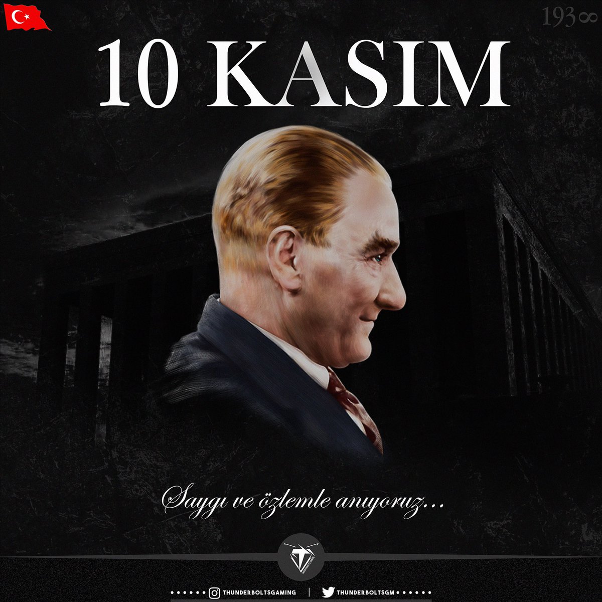 Ulu Önder Gazi Mustafa Kemal Atatürk'ü özlemle ve minnetle anıyoruz. 🇹🇷