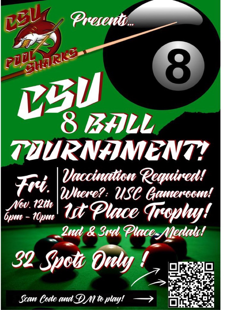 CsuPool's tweet photo. Central State University’s  Newest Org, the CSU PoolSharks 🎱 presents… The CSU 8Ball Tournament!!! Sign up now!!! https://t.co/C9uD70efoL