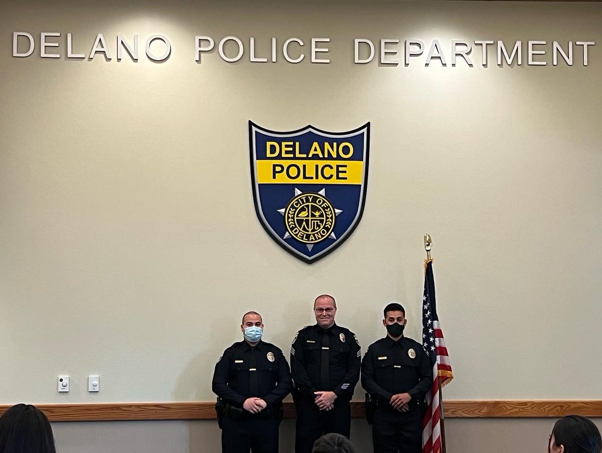 DelanoPOA's tweet photo. Promotion &amp; New Members

Congratulations to POA member, Raymond McDermand on his promotion to sergeant. 

Welcome our two newest members, Christopher Trimble &amp; Eduardo Carrillo. Both are laterals and come to us from other agencies. https://t.co/0ELepYMEc5